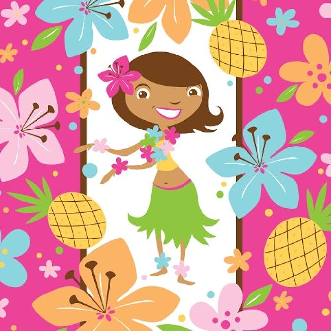 3-PLY PINK LUAU FUN LUNCH NAPKINS 16-PIECE